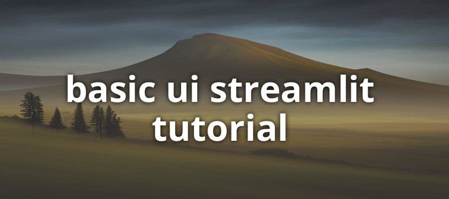 Beginner's Guide to Creating a Basic UI with Streamlit: A Step-by-Step Tutorial